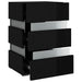 Dulap noptieră cu LED negru lucios 45x35x67cm lemn prelucrat - WALTI WALTI