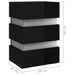 Dulap noptieră cu LED negru lucios 45x35x67cm lemn prelucrat - WALTI WALTI