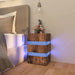 Dulap noptieră cu LED, stejar afumat, 45x35x67cm lemn prelucrat - WALTI WALTI