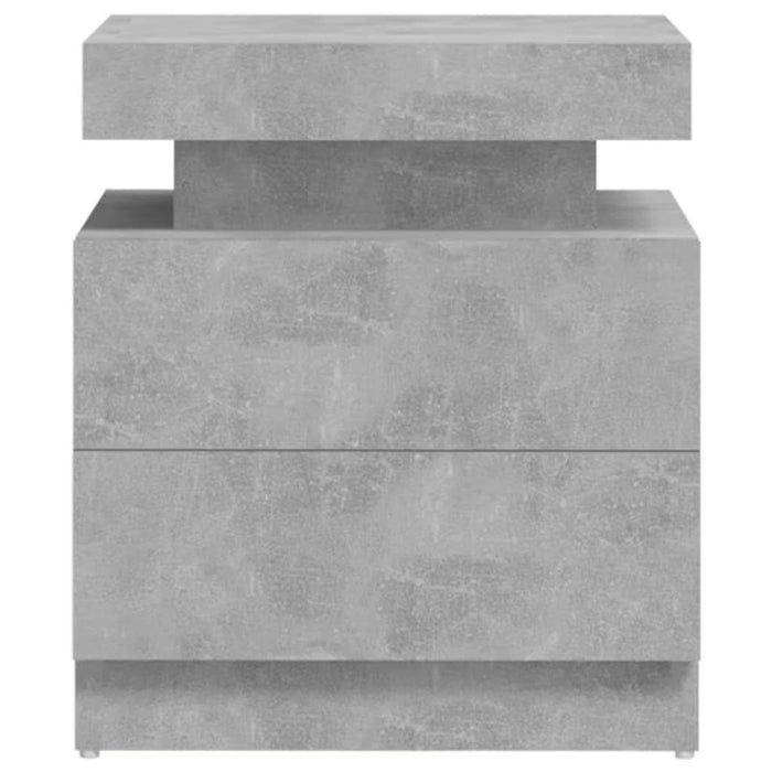 Noptieră, gri beton, 45x35x52 cm, lemn prelucrat - WALTI WALTI