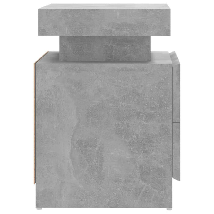Noptieră, gri beton, 45x35x52 cm, lemn prelucrat - WALTI WALTI