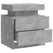 Noptieră, gri beton, 45x35x52 cm, lemn prelucrat - WALTI WALTI