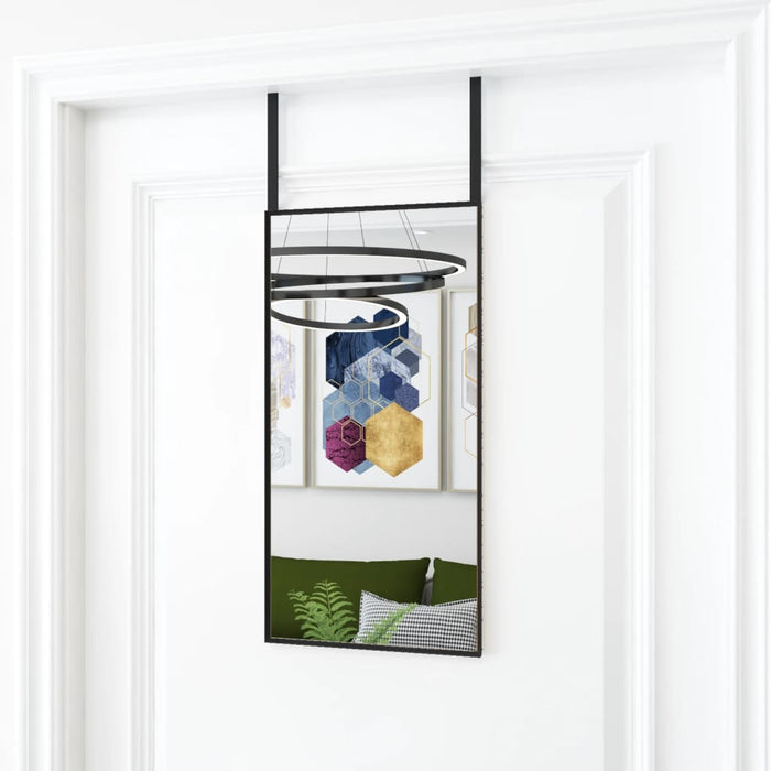 Oglindă pentru ușă, negru, 30x60 cm, sticlă și aluminiu - WALTI WALTI