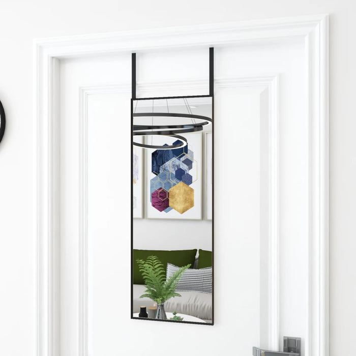 Oglindă pentru ușă, negru, 30x80 cm, sticlă și aluminiu - WALTI WALTI