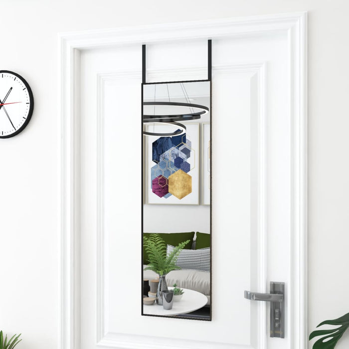 Oglindă pentru ușă, negru, 30x100 cm, sticlă și aluminiu - WALTI WALTI
