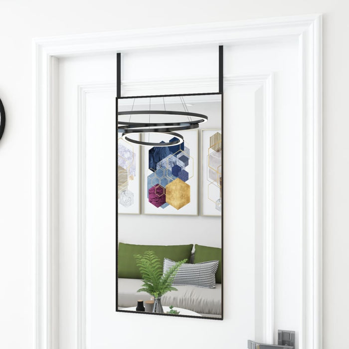 Oglindă pentru ușă, negru, 40x80 cm, sticlă și aluminiu - WALTI WALTI