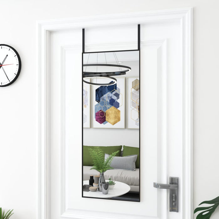 Oglindă pentru ușă, negru, 40x100 cm, sticlă și aluminiu - WALTI WALTI