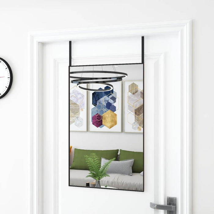 Oglindă pentru ușă, negru, 50x80 cm, sticlă și aluminiu - WALTI WALTI