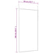 Oglindă pentru ușă, negru, 50x100 cm, sticlă și aluminiu - WALTI WALTI