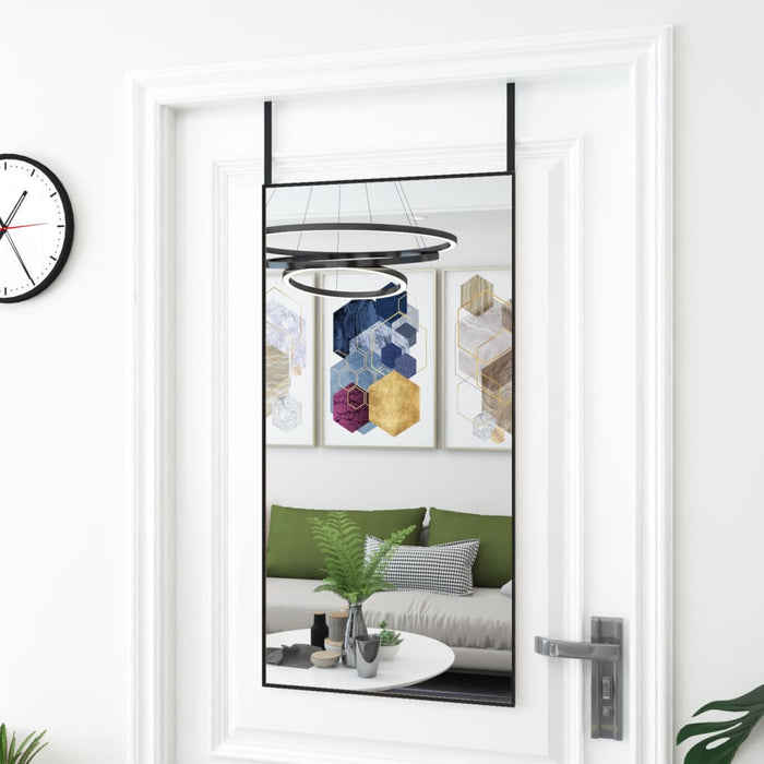 Oglindă pentru ușă, negru, 50x100 cm, sticlă și aluminiu - WALTI WALTI