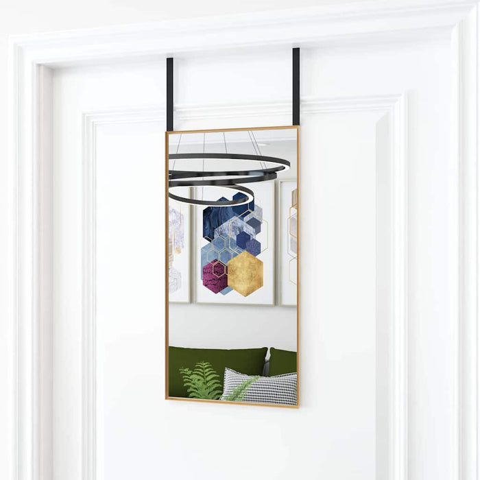 Oglindă pentru ușă, auriu, 30x60 cm, sticlă și aluminiu WALTI