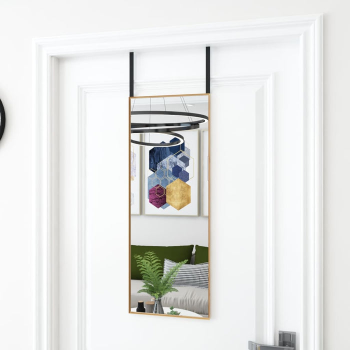 Oglindă pentru ușă, auriu, 30x80 cm, sticlă și aluminiu - WALTI WALTI