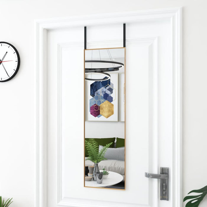 Oglindă pentru ușă, auriu, 30x100 cm, sticlă și aluminiu - WALTI WALTI