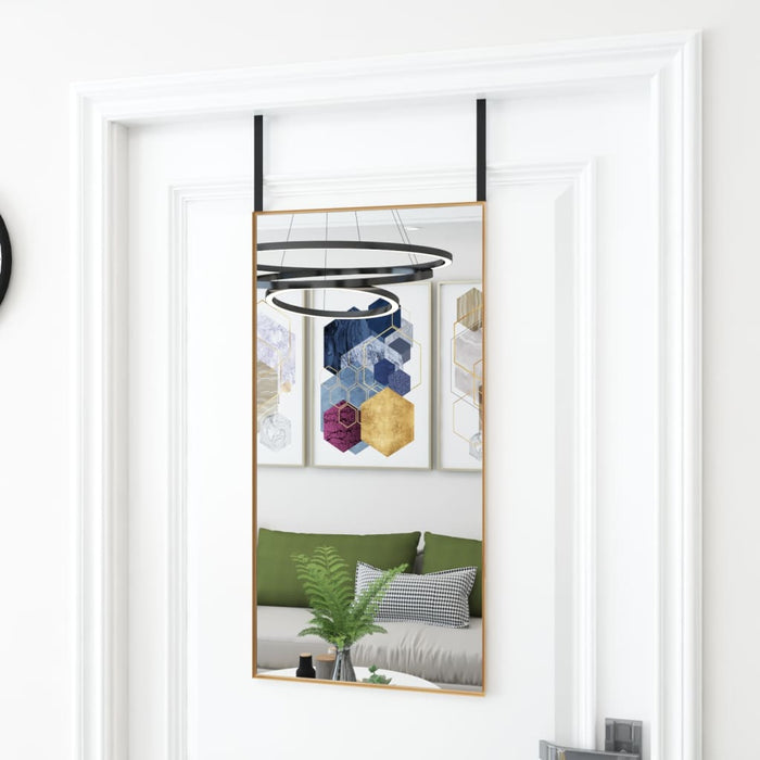 Oglindă pentru ușă, auriu, 40x80 cm, sticlă și aluminiu - WALTI WALTI