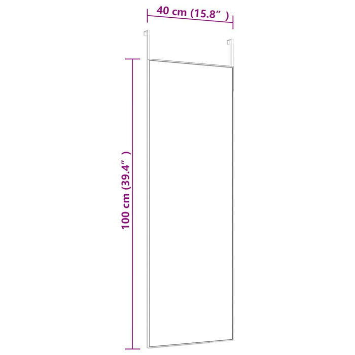 Oglindă pentru ușă, auriu, 40x100 cm, sticlă și aluminiu - WALTI WALTI