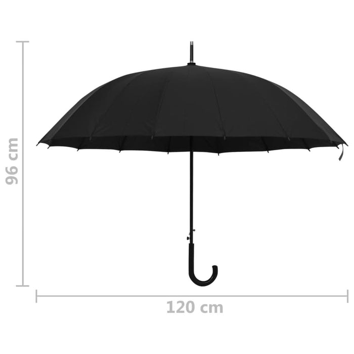 Umbrelă automată, negru, 120 cm - WALTI WALTI