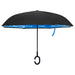Umbrelă cu mâner în formă de C, negru, 108 cm - WALTI WALTI