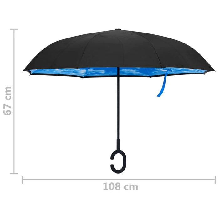 Umbrelă cu mâner în formă de C, negru, 108 cm - WALTI WALTI