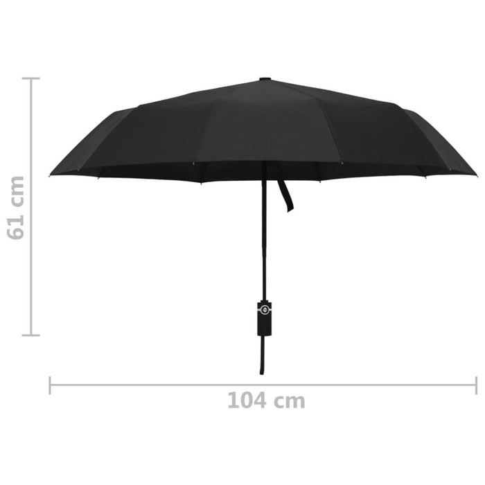 Umbrelă pliabilă automată, negru, 104 cm - WALTI WALTI