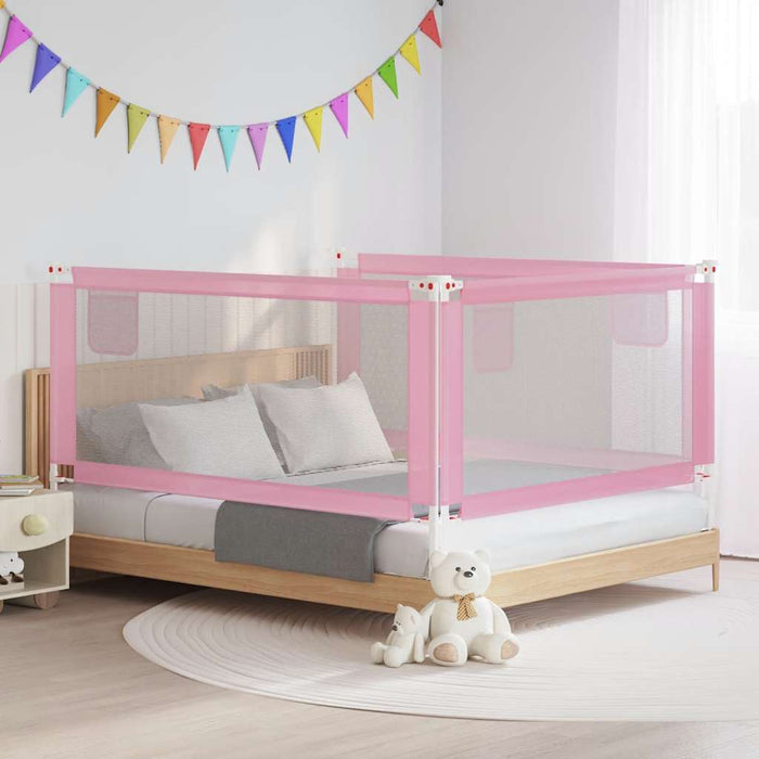Balustradă de protecție pat copii, roz, 180x25 cm, textil WALTI