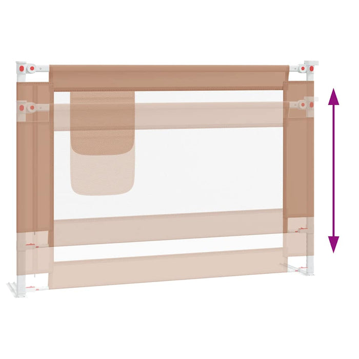 Balustradă de protecție pat copii, gri taupe, 90x25 cm, textil WALTI
