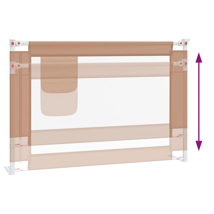 Balustradă de protecție pat copii, gri taupe, 100x25 cm, textil - WALTI WALTI
