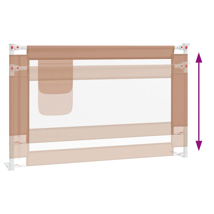 Balustradă de protecție pat copii, gri taupe, 120x25 cm, textil WALTI
