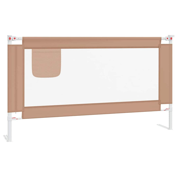 Balustradă de protecție pat copii, gri taupe, 150x25 cm, textil - WALTI WALTI
