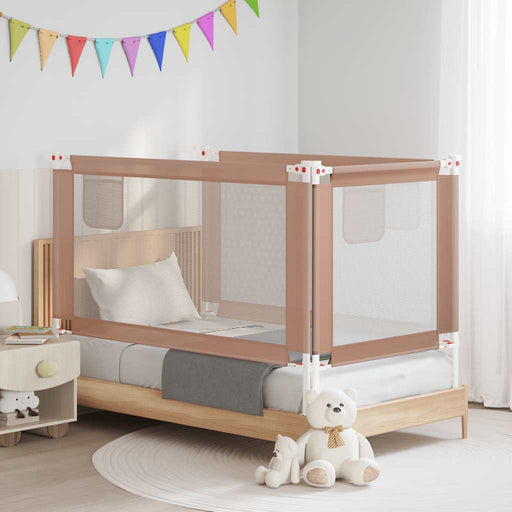 Balustradă de protecție pat copii, gri taupe, 150x25 cm, textil - WALTI WALTI