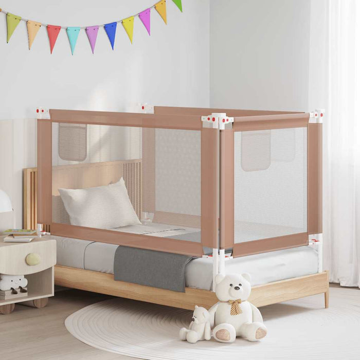 Balustradă de protecție pat copii, gri taupe, 150x25 cm, textil - WALTI WALTI