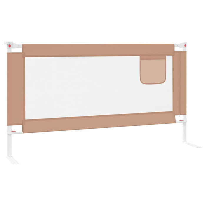 Balustradă de protecție pat copii, gri taupe, 160x25 cm, textil - WALTI WALTI