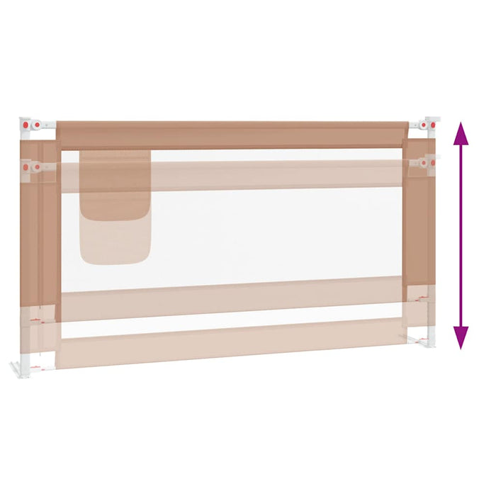 Balustradă de protecție pat copii, gri taupe, 160x25 cm, textil - WALTI WALTI
