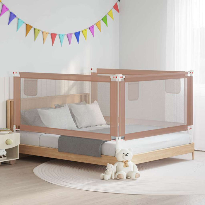 Balustradă de protecție pat copii, gri taupe, 180x25 cm, textil - WALTI WALTI
