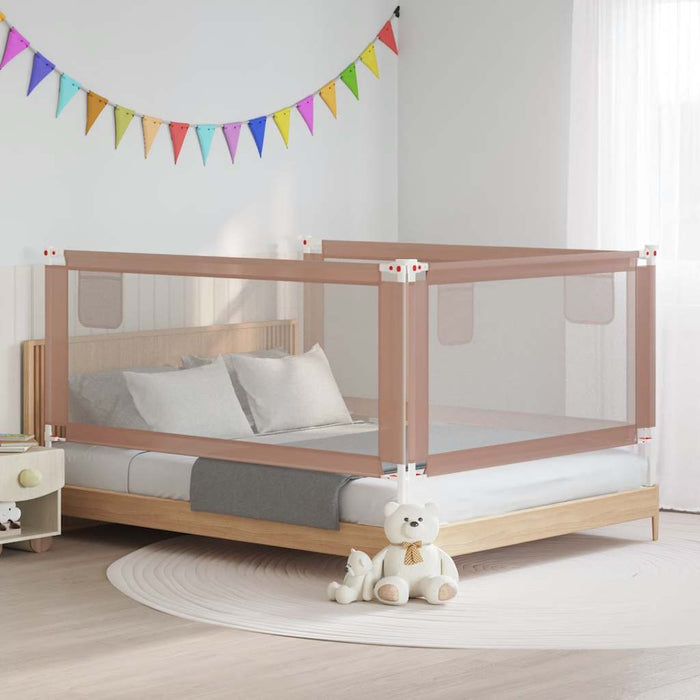 Balustradă de protecție pat copii, gri taupe, 190x25 cm, textil - WALTI WALTI
