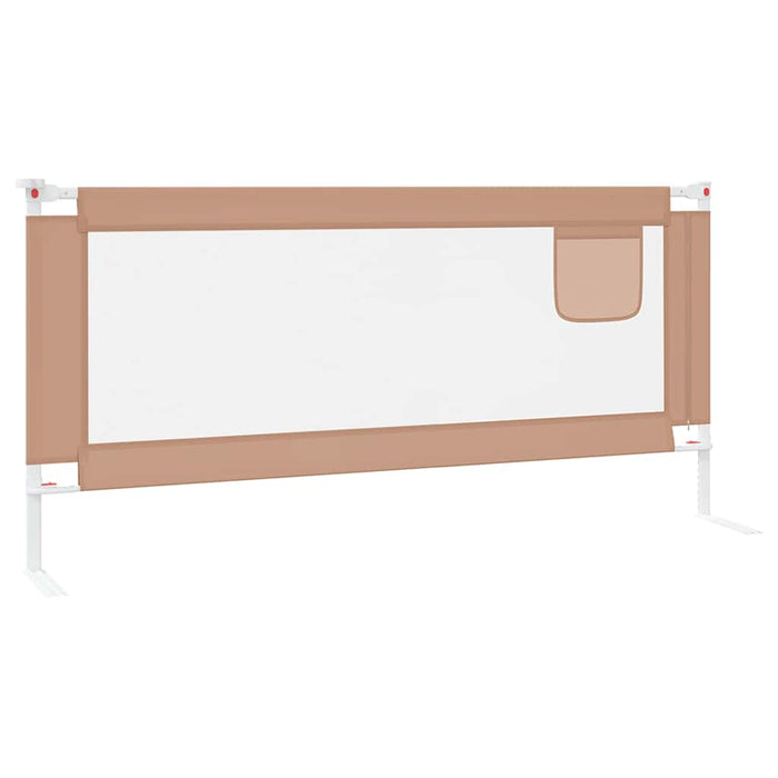 Balustradă de protecție pat copii, gri taupe, 200x25 cm, textil - WALTI WALTI