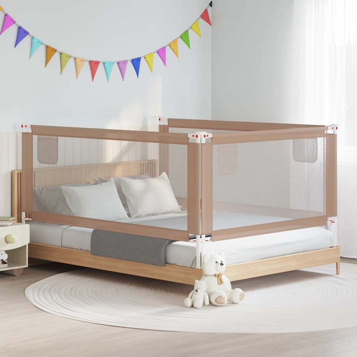 Balustradă de protecție pat copii, gri taupe, 200x25 cm, textil - WALTI WALTI