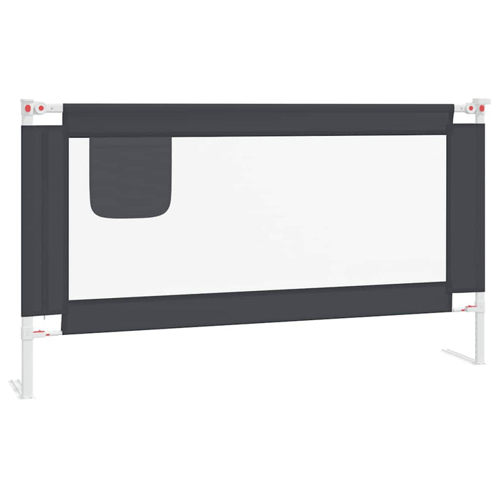 Balustradă de protecție pat copii, gri închis, 150x25 cm textil WALTI