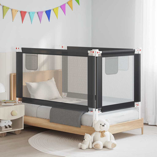 Balustradă de protecție pat copii, gri închis, 150x25 cm textil - WALTI WALTI