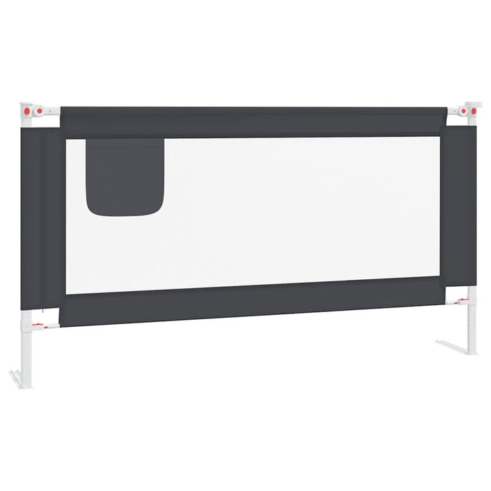 Balustradă de protecție pat copii, gri închis, 160x25 cm textil - WALTI WALTI