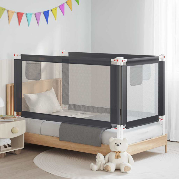 Balustradă de protecție pat copii, gri închis, 160x25 cm textil - WALTI WALTI
