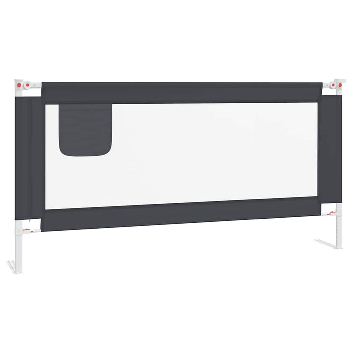 Balustradă de protecție pat copii, gri închis, 180x25 cm textil - WALTI WALTI