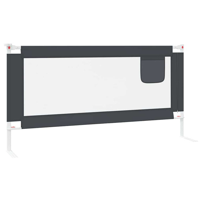 Balustradă de protecție pat copii, gri închis, 180x25 cm textil - WALTI WALTI