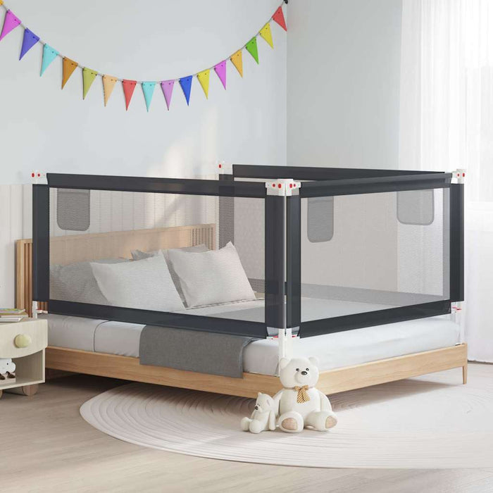 Balustradă de protecție pat copii, gri închis, 180x25 cm textil - WALTI WALTI