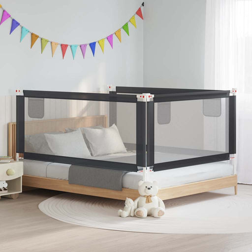 Balustradă de protecție pat copii, gri închis, 190x25 cm textil - WALTI WALTI