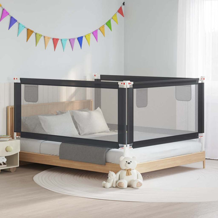 Balustradă de protecție pat copii, gri închis, 190x25 cm textil - WALTI WALTI