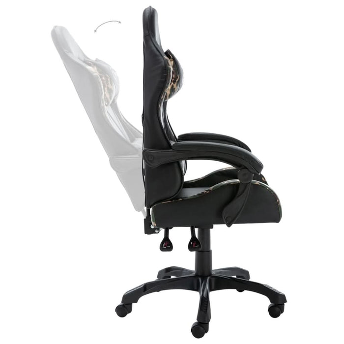 Scaun de jocuri, negru și camuflaj, piele ecologică - WALTI WALTI