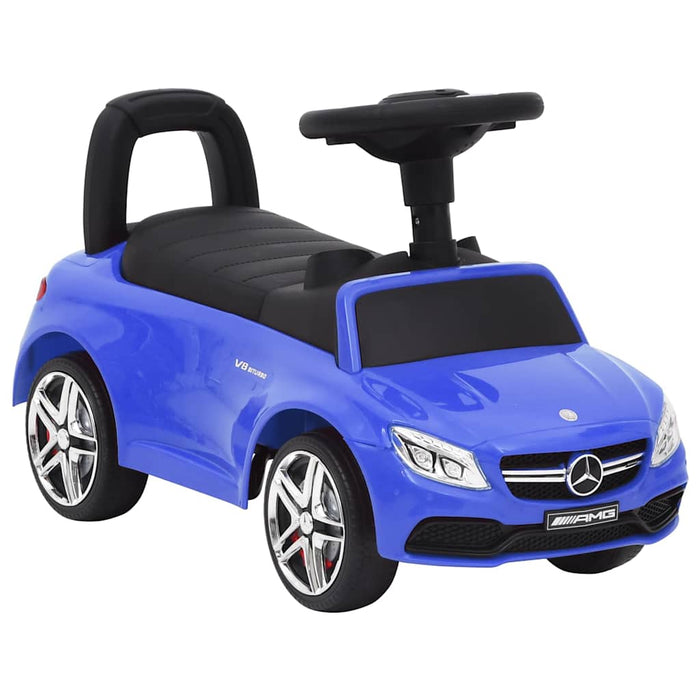 Mașinuță pentru primii pași Mercedes-Benz C63, albastru WALTI