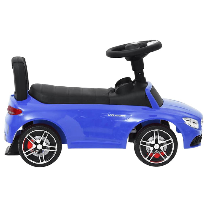 Mașinuță pentru primii pași Mercedes-Benz C63, albastru WALTI