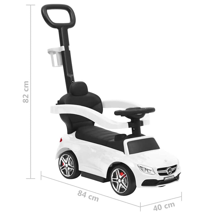 Mașinuță cu împingere Mercedes-Benz C63, alb WALTI