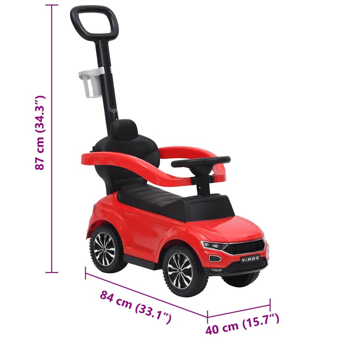 Mașinuță primii pași Volkswagen T-Roc, roșu - WALTI WALTI